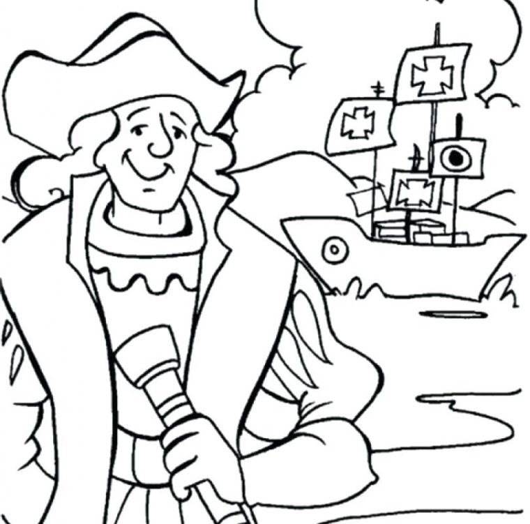 christopher columbus coloring page