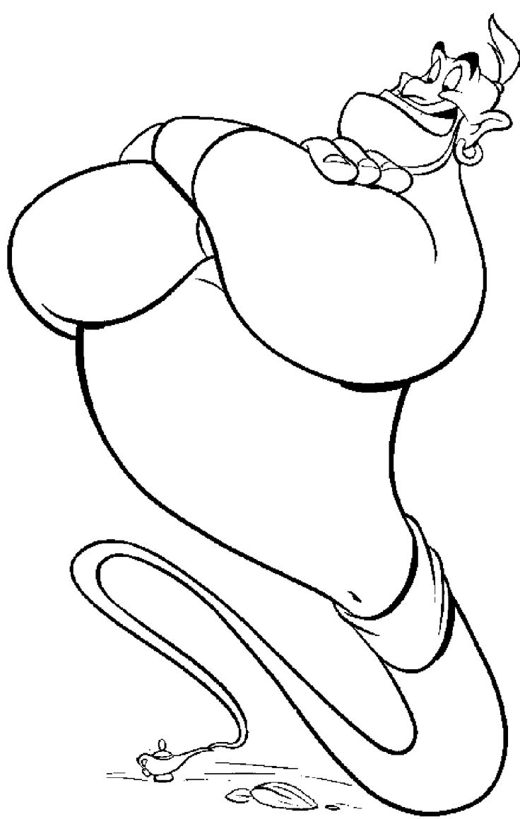 genie coloring pages