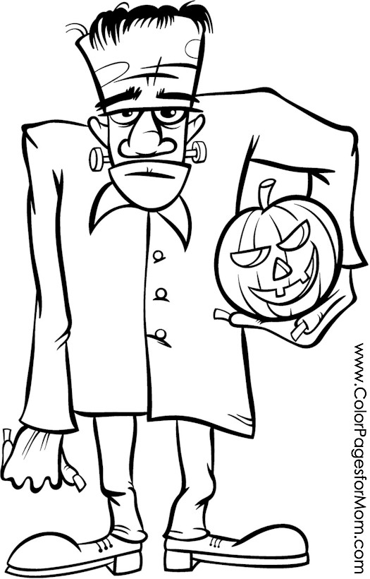 coloring page frankenstein