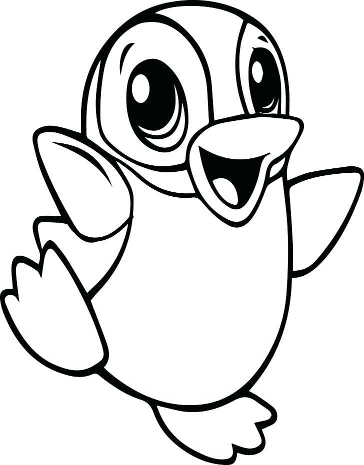 realistic penguin coloring pages