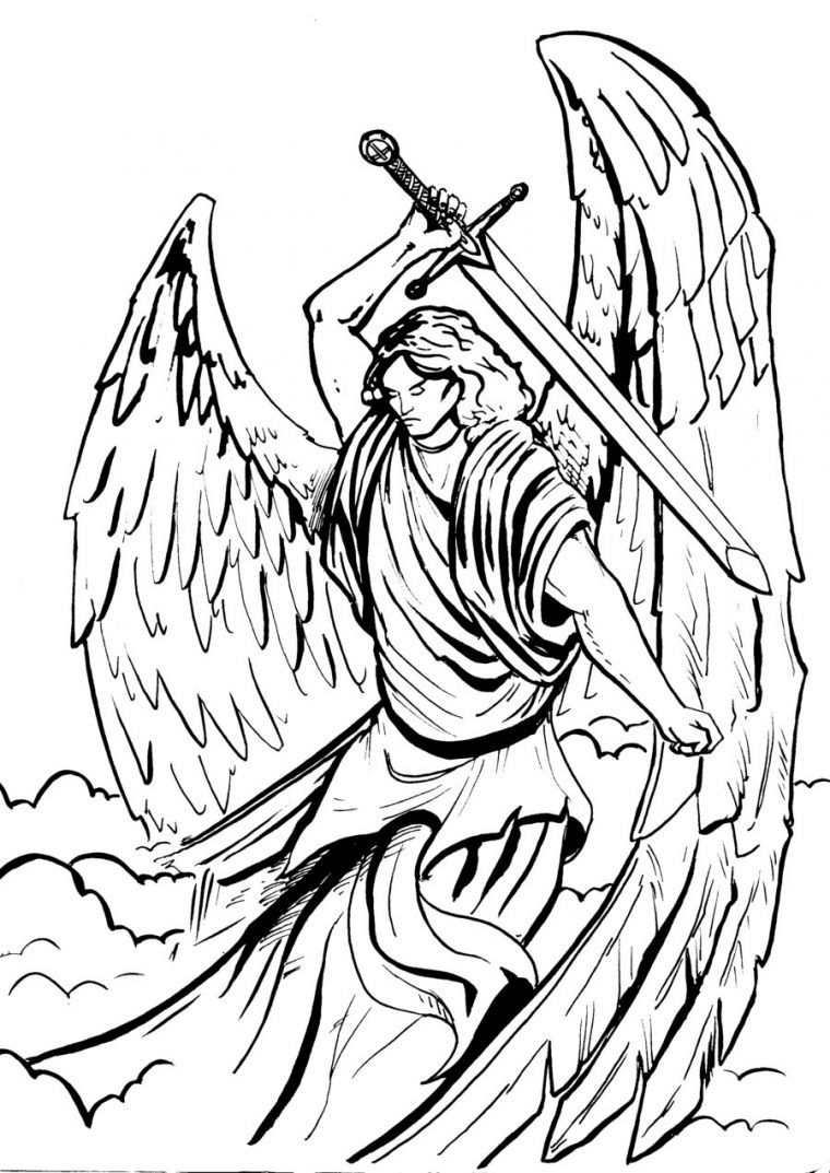 saint michael coloring page