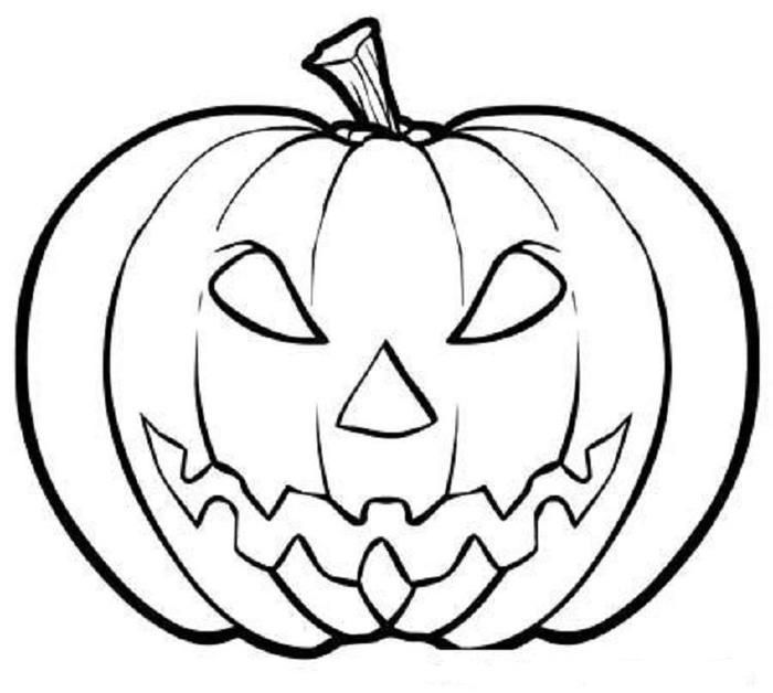 scary pumpkin coloring page