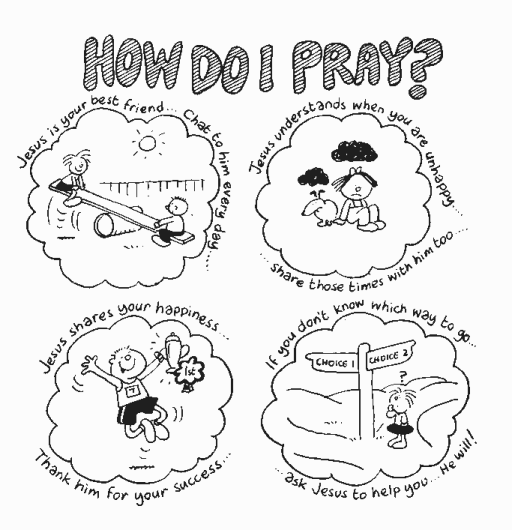 god hears me when i pray coloring page