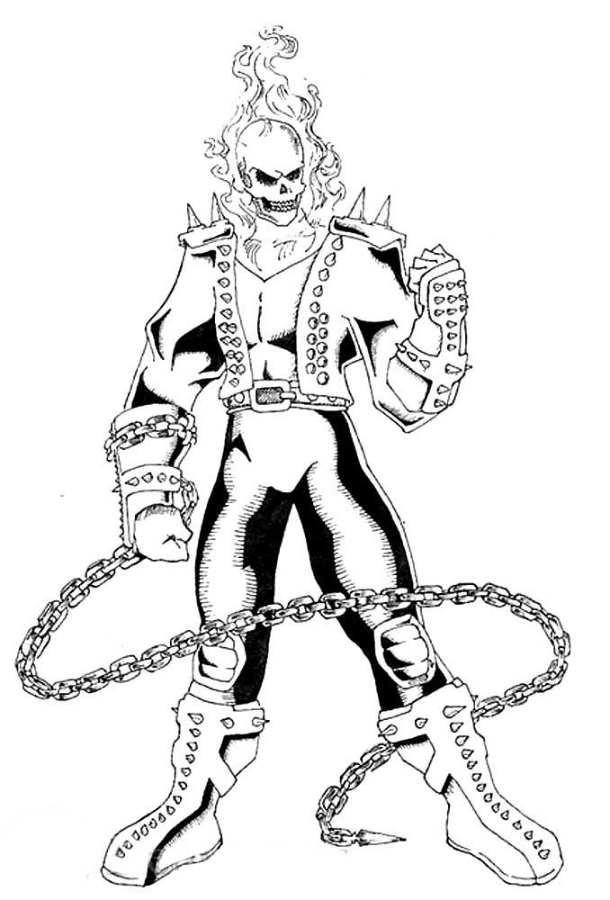 ghost rider coloring page