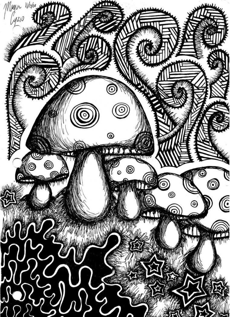 trippy space coloring pages