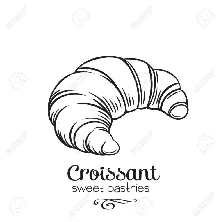 croissant coloring pages