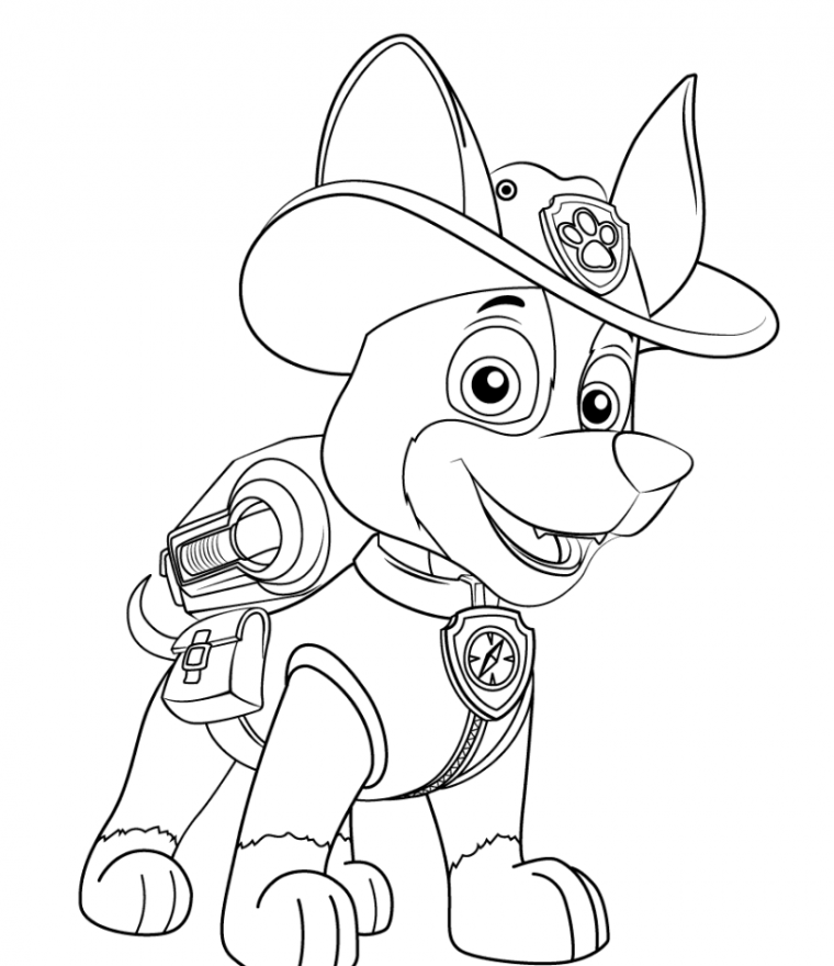 tracker paw patrol coloring pages