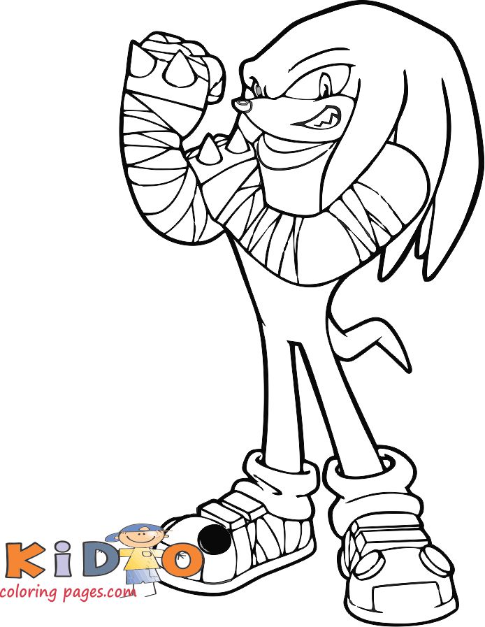 sonic vs knuckles coloring pages