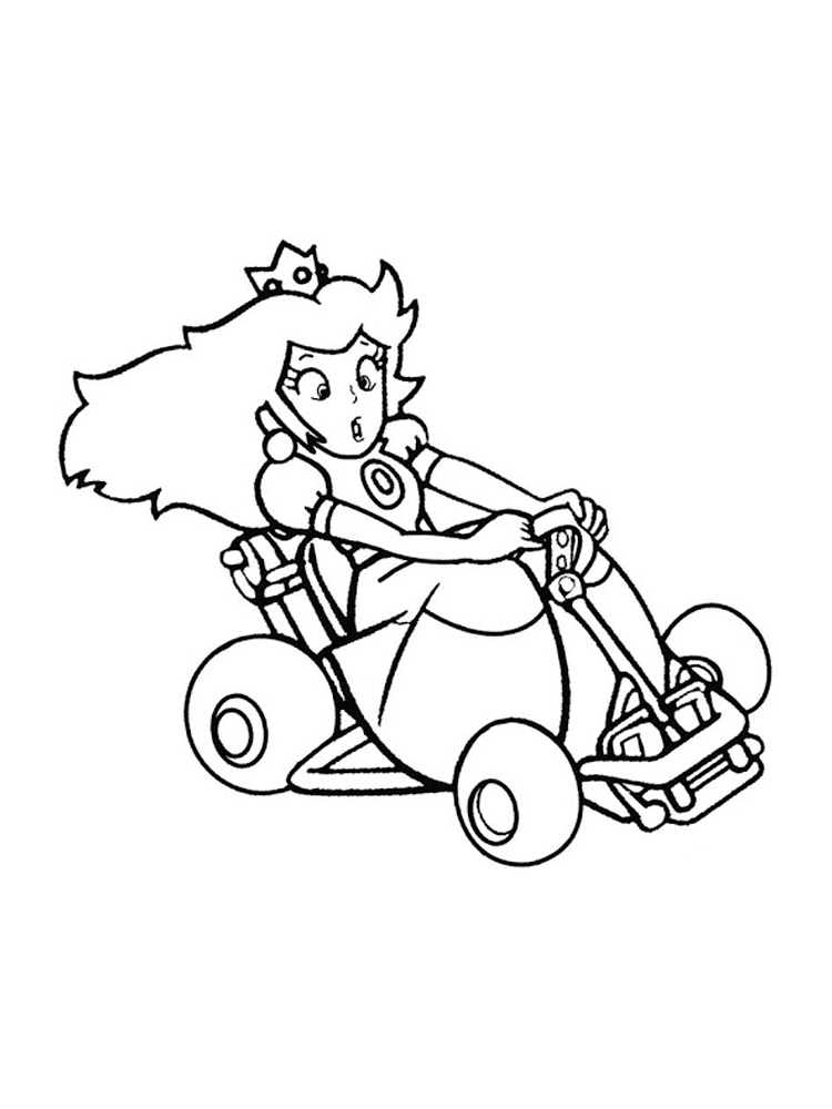 free printable mario kart coloring pages