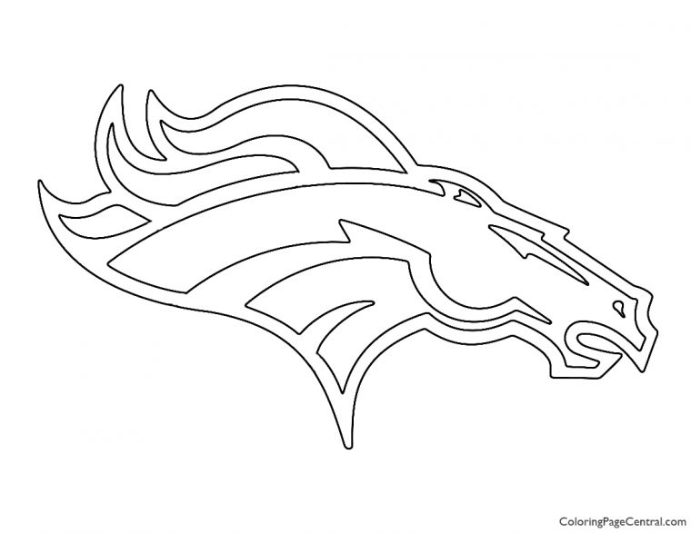 broncos coloring page