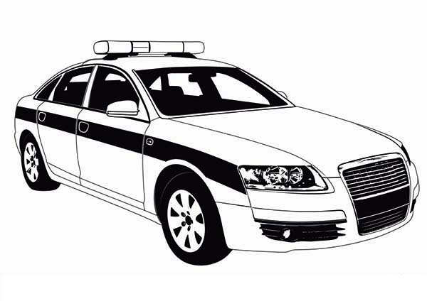 coloring pages police cars