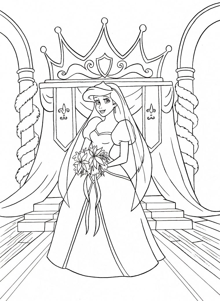 princess ariel coloring page