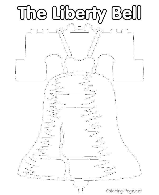 coloring page of liberty bell