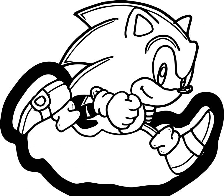 classic sonic coloring page