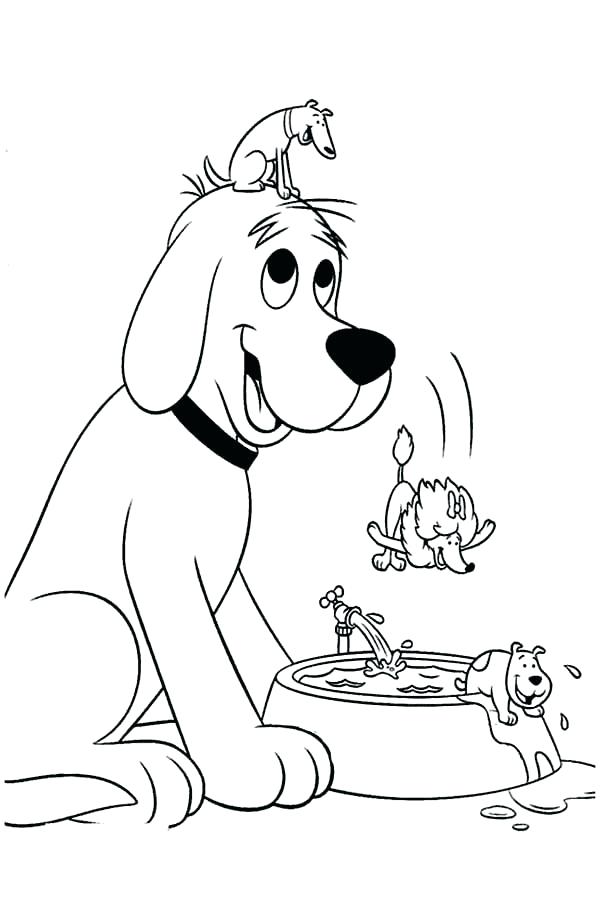 clifford big red dog coloring page