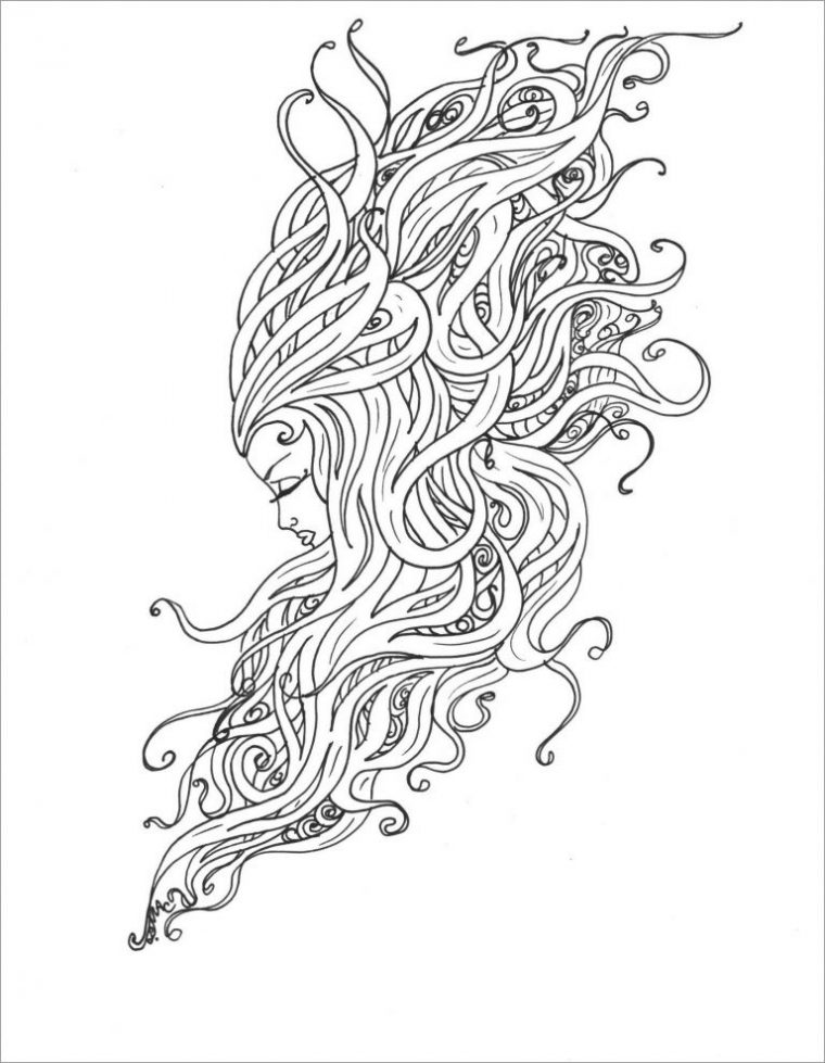 hair coloring page