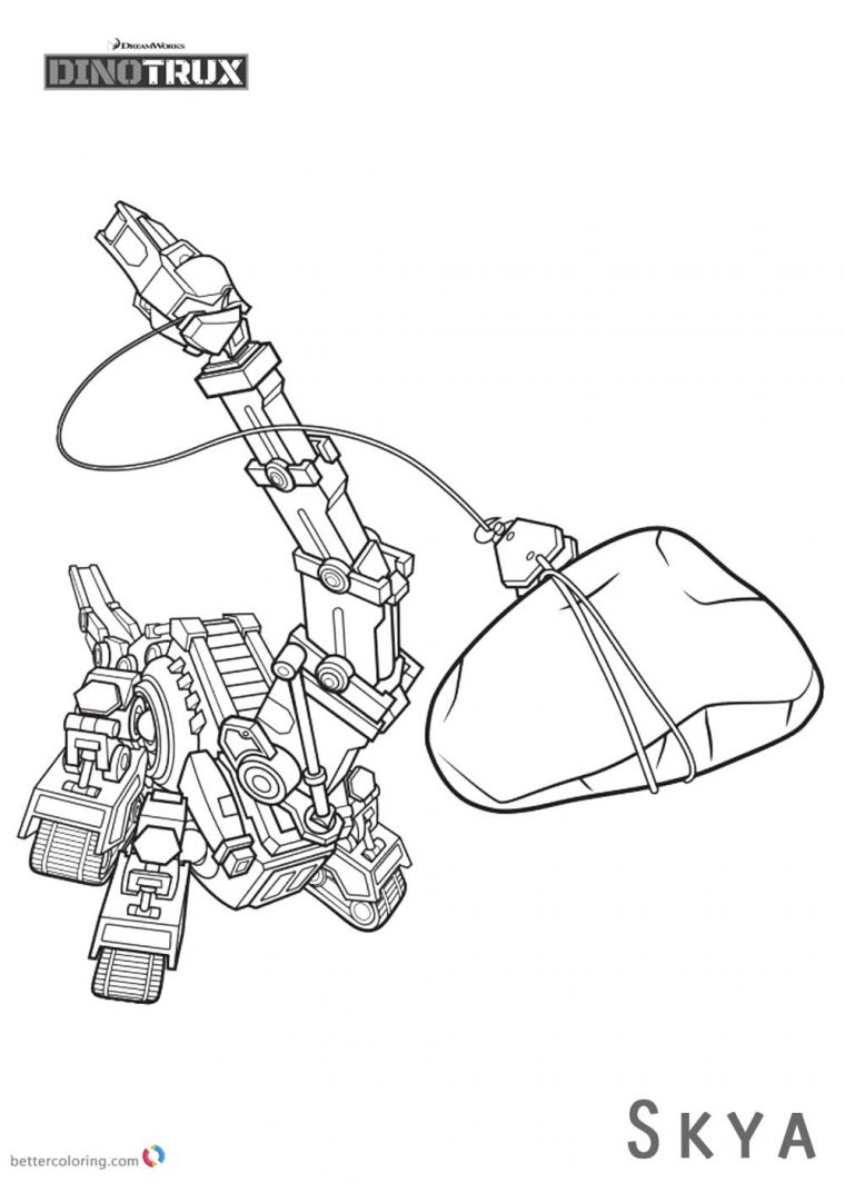 dinotrux coloring page