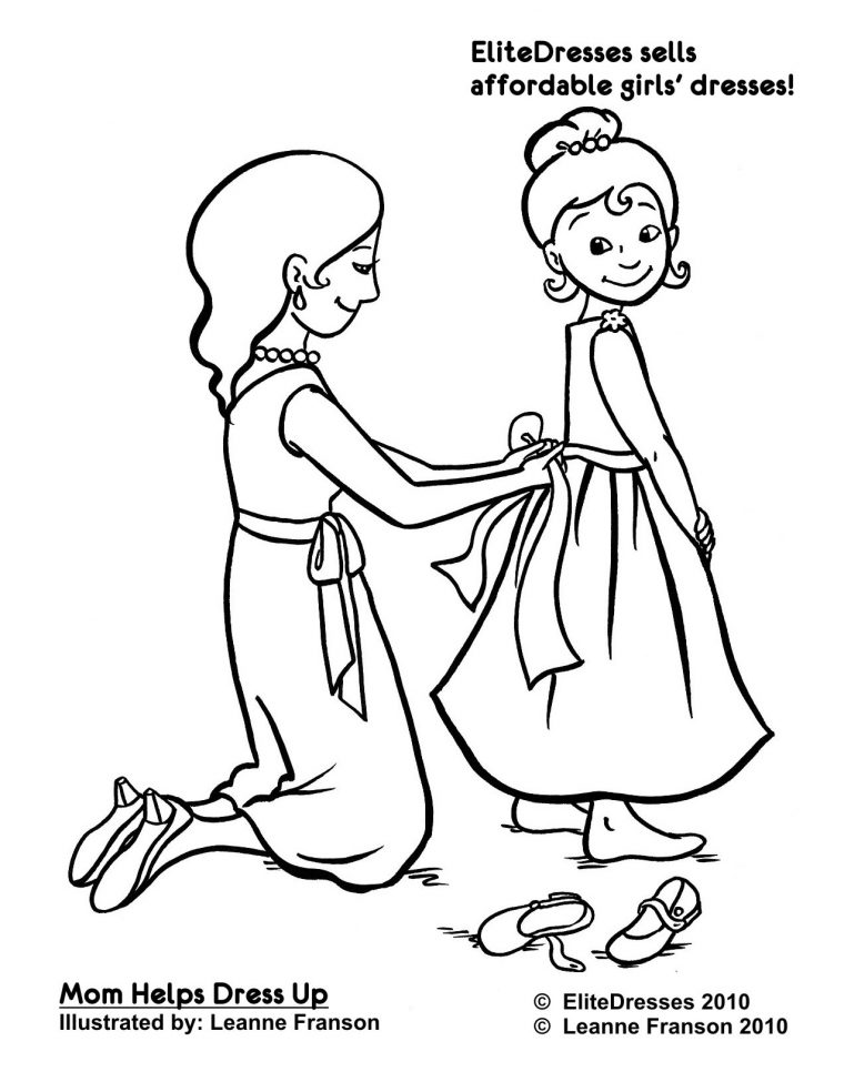 dress up coloring pages