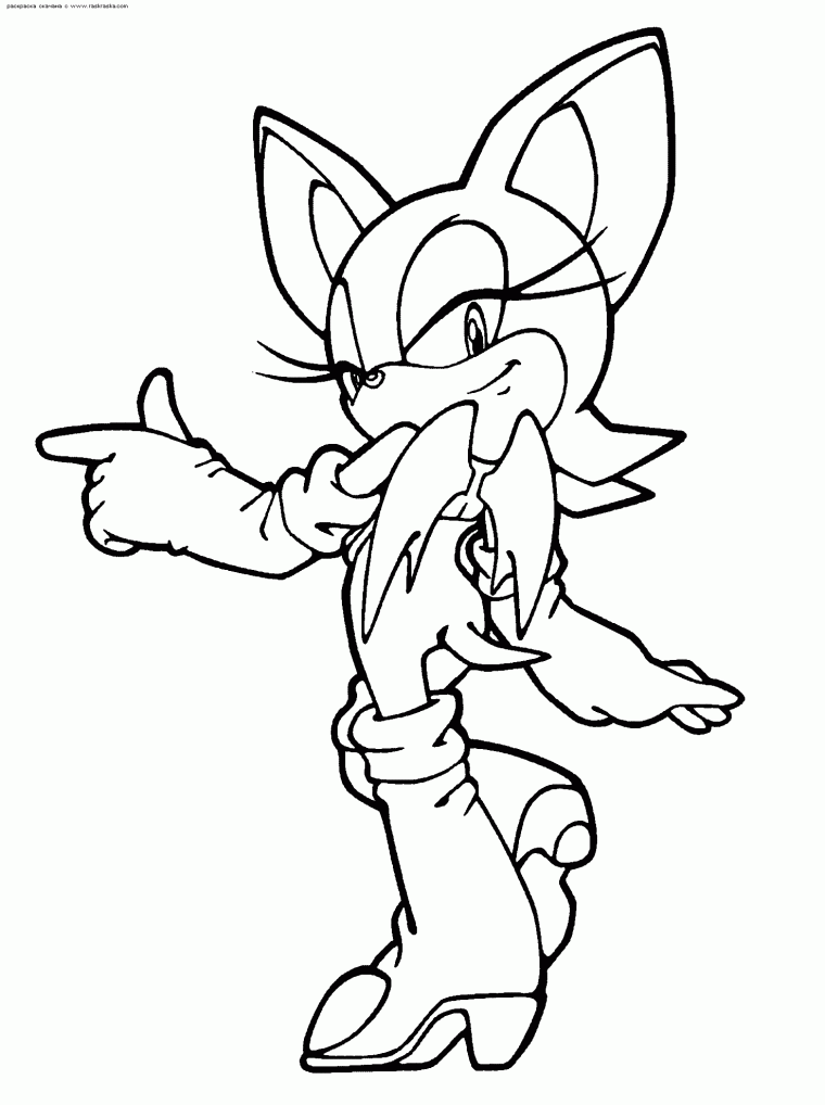 rouge the bat coloring pages