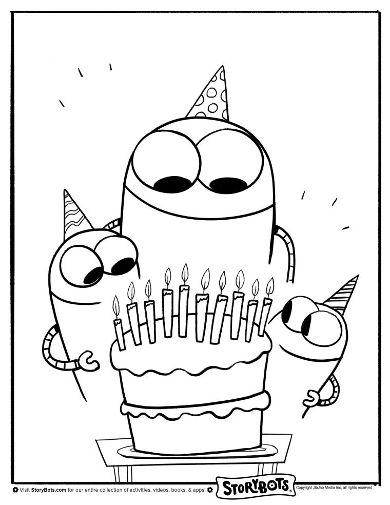 story bots coloring pages