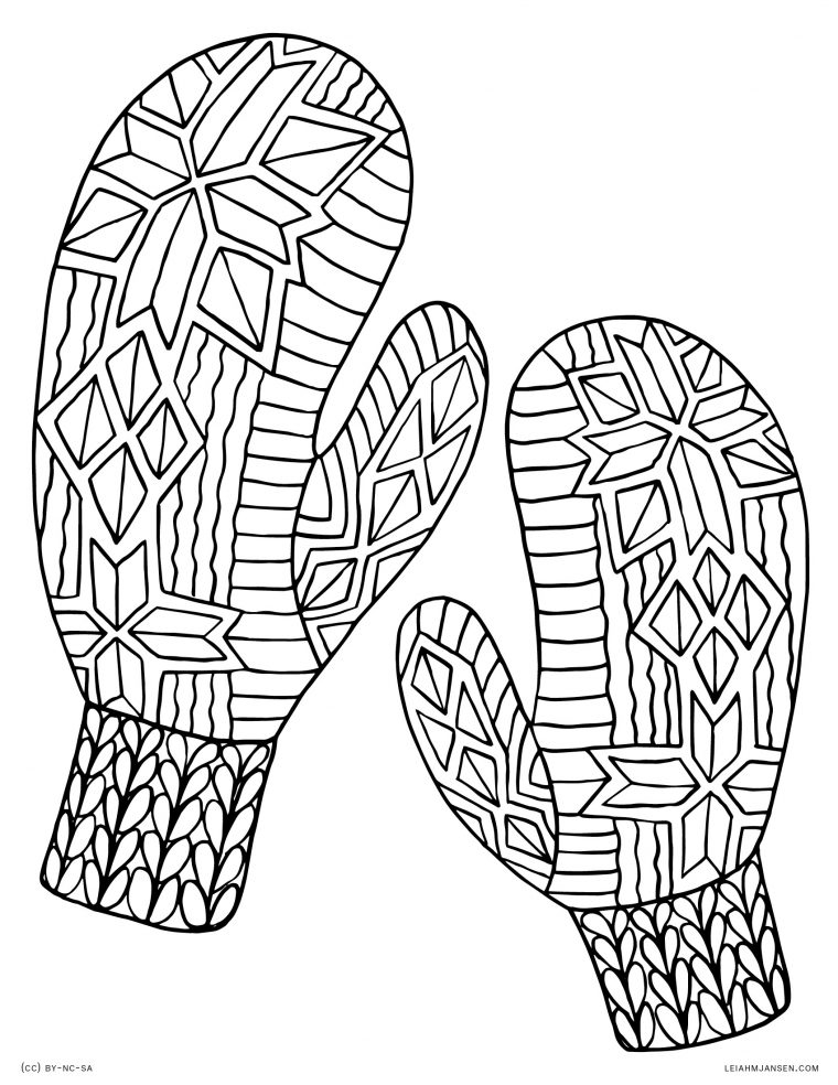 coloring pages of mittens