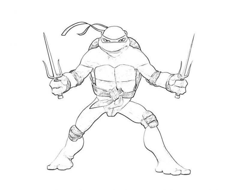 ninja turtle raphael coloring pages