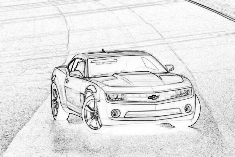 camaro coloring page