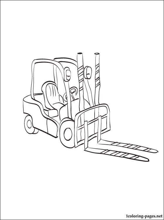 forklift coloring page