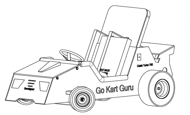 go cart coloring page