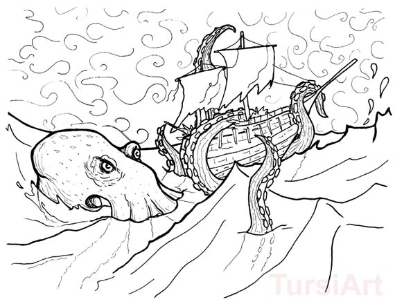 seattle kraken coloring pages