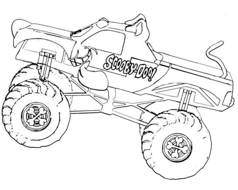 megalodon monster jam coloring pages