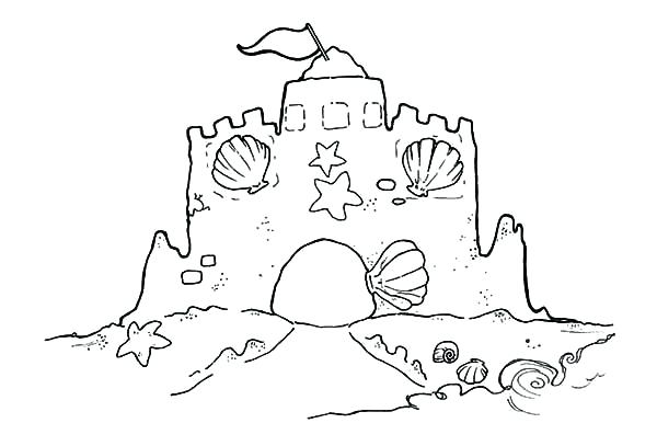 sand castle coloring pages