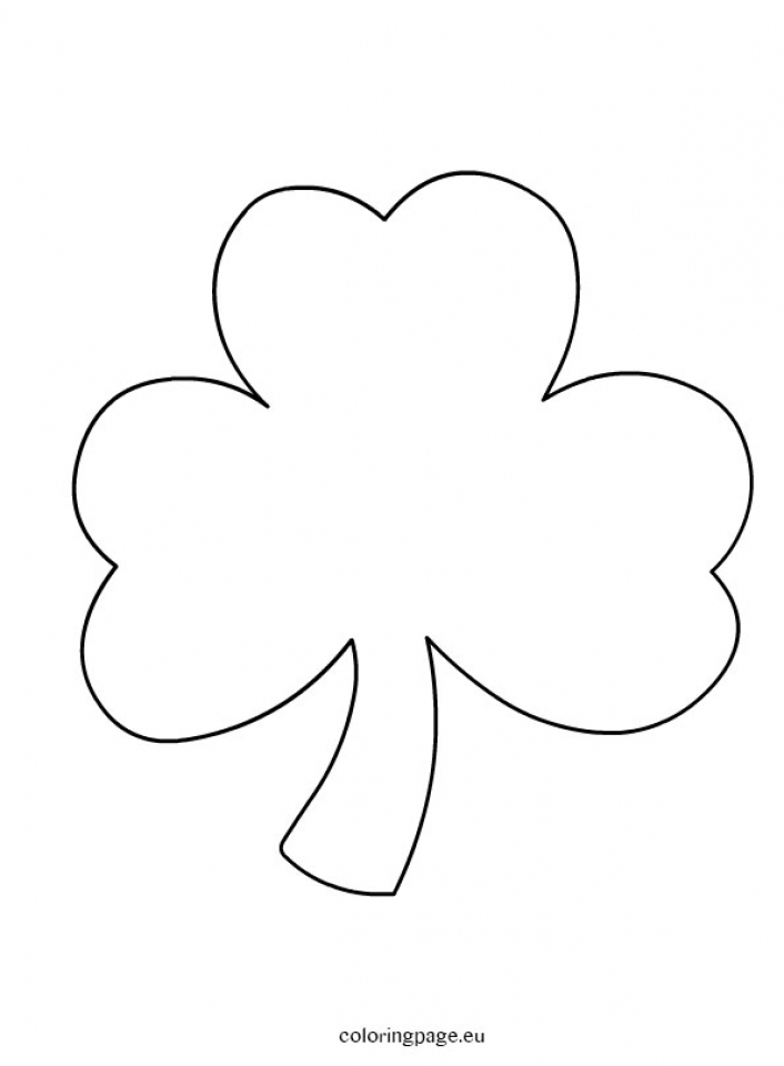 coloring page of a shamrock