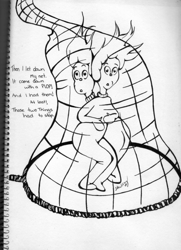 thing 1 and thing 2 coloring pages