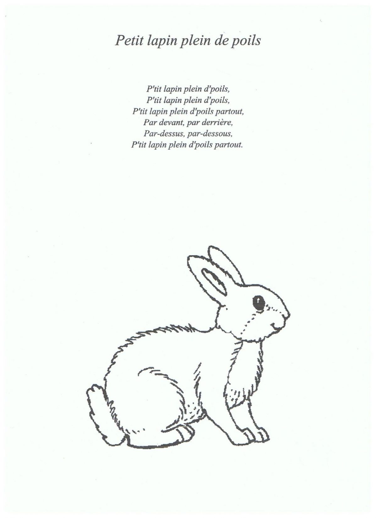 Mon Petit Lapin A Bien Du Chagrin intérieur Chanson Enfant Lapin