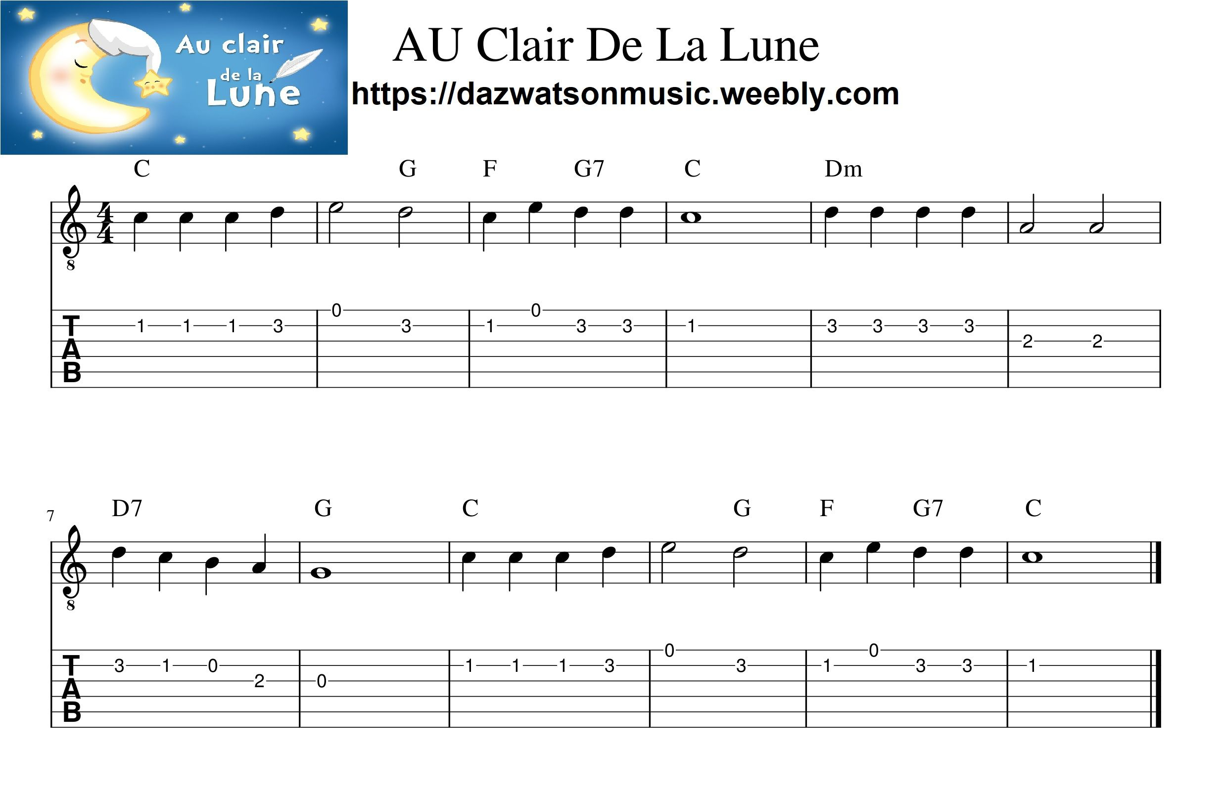 Top Au Clair De La Lune Guitare in the world Learn more here!