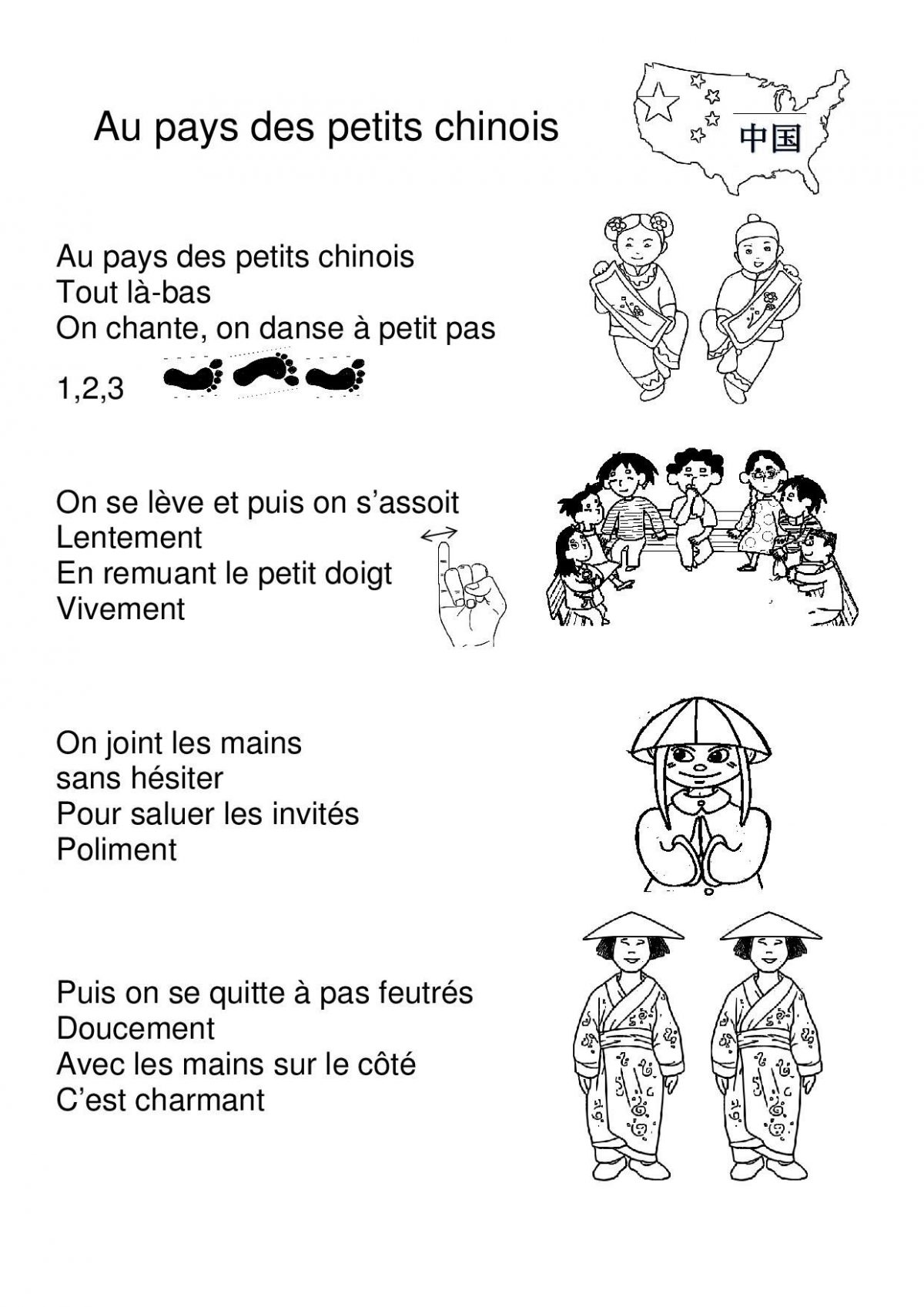 Au Pays Des Petits Chinois  Chine Maternelle, Comptine Et intérieur Chanson De Noel En Chinois 