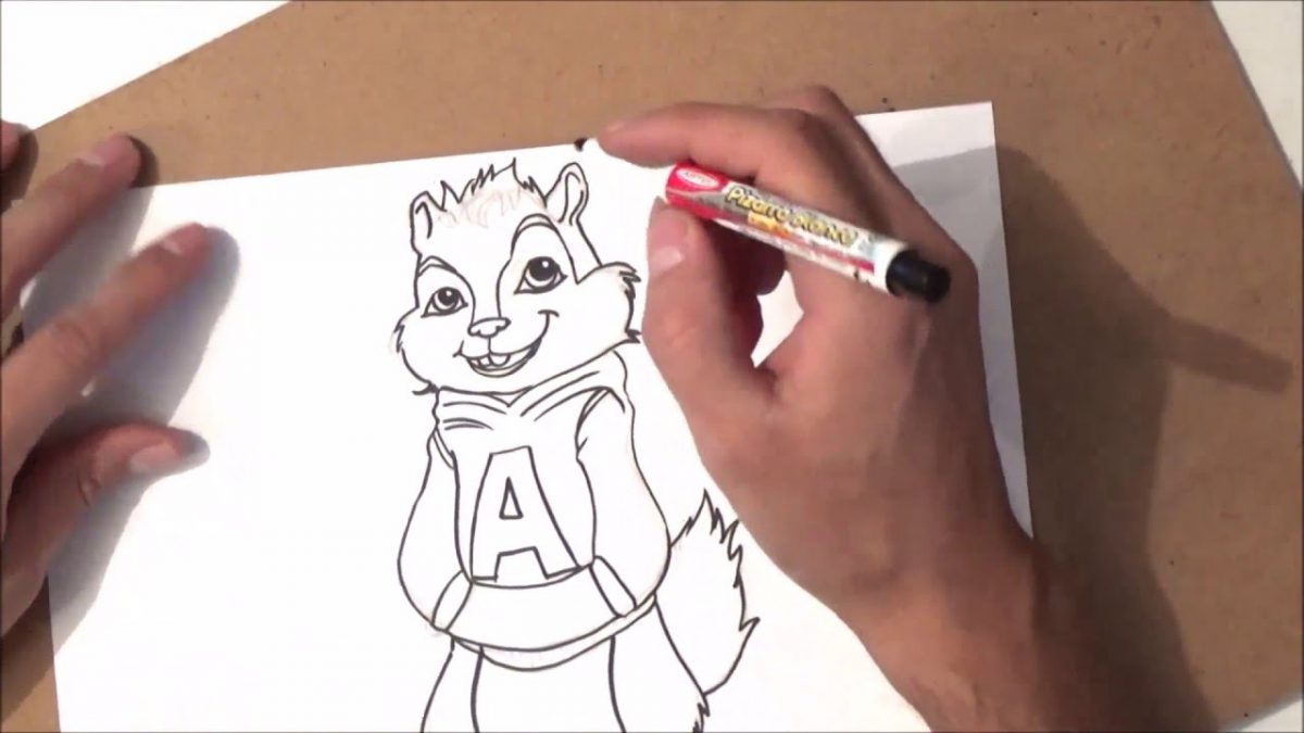 Comment Dessiner Alvin | Comment Dessiner Alvin Et Les Chipmunks avec