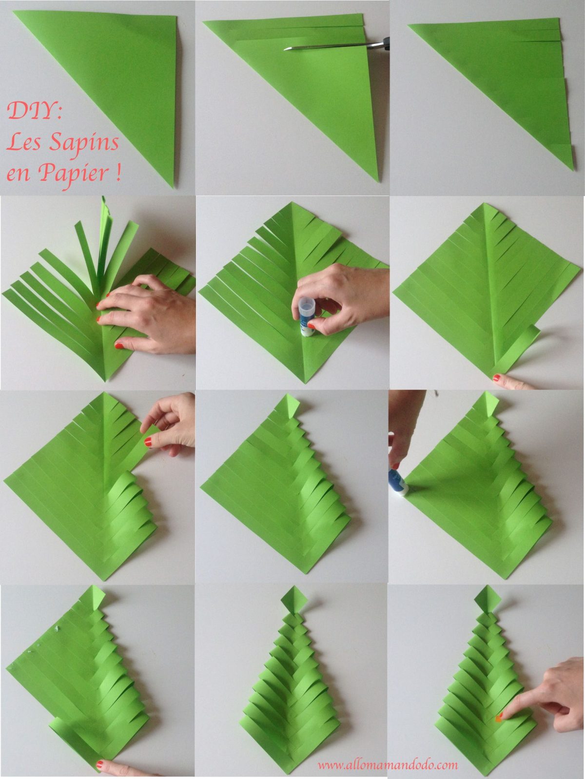 Sapin De Noël Origami : Le Tuto Beau Et Facile - My Little destiné