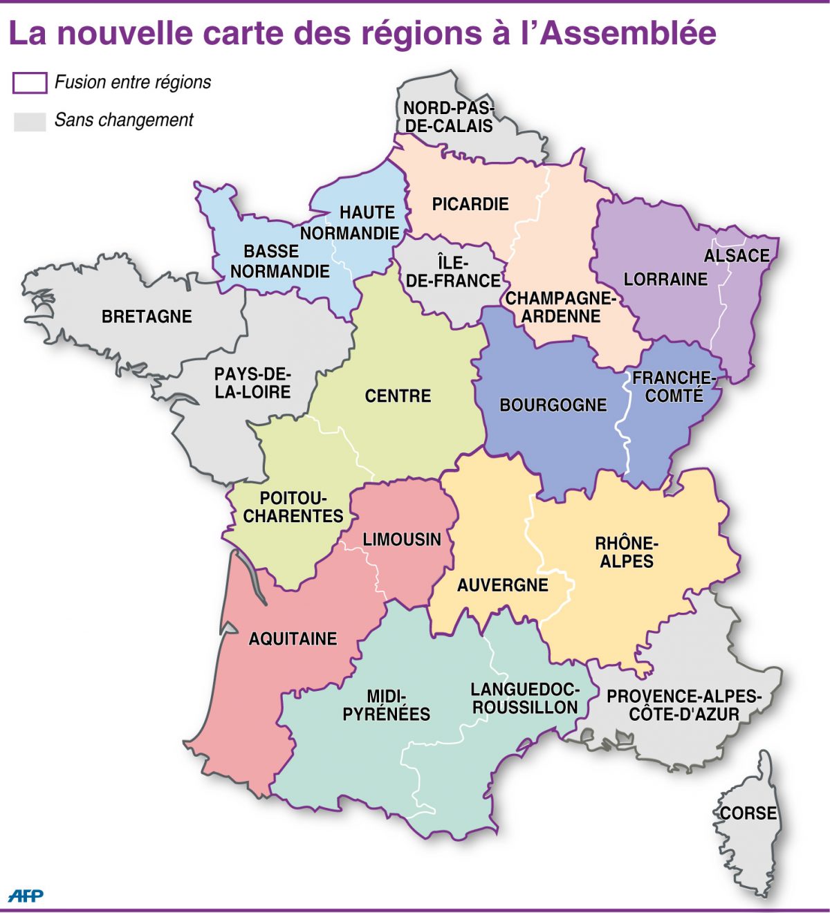 Carte De France Nouvelles Régions  GreatestColoringBook.com