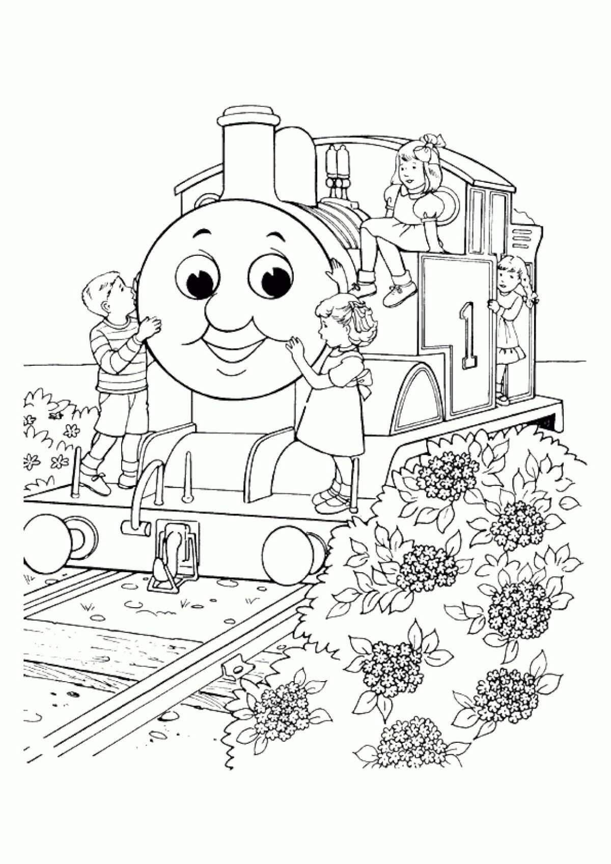 Coloriage De Thomas Et Ses Amis À Imprimer Pour Enfants pour Coloriage