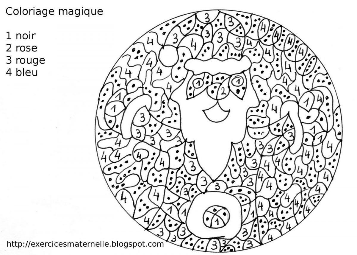 Coloriages Magiques Noel  GreatestColoringBook.com