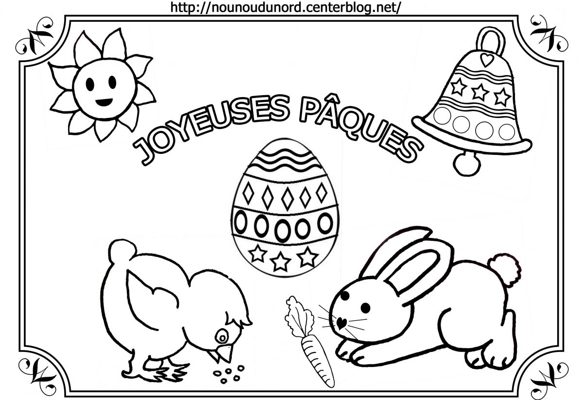 91 Dessins De Coloriage Pâques Cp À Imprimer avec Coloriage Paques À