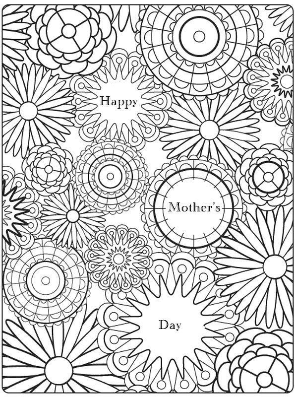 Adult Coloring Page Mother'S Day | Mandala Coloring Pages à Coloriage Happy Color
