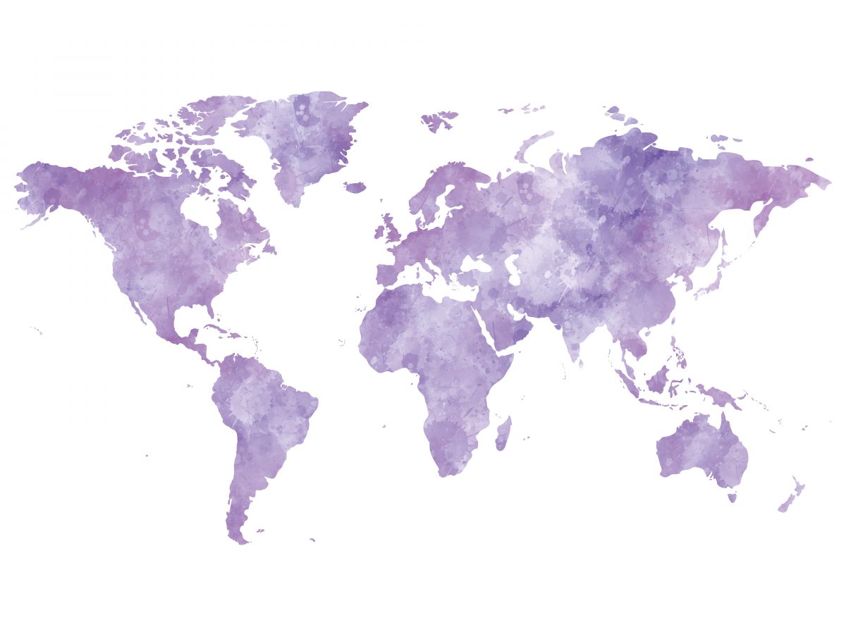 Carte Du Monde À Imprimer Violette / Myposter à Mappemonde ? Imprimer