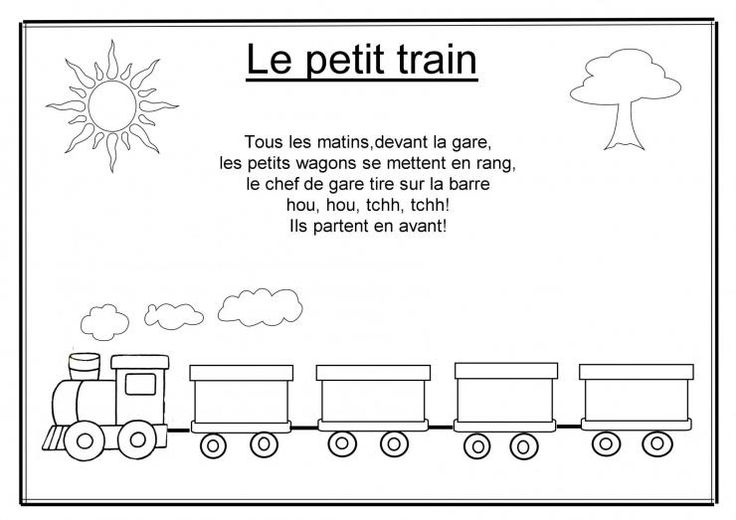 Chanson Le Petit Train | Comptines, Chansons Comptines destiné Chanson De La Petite Patate