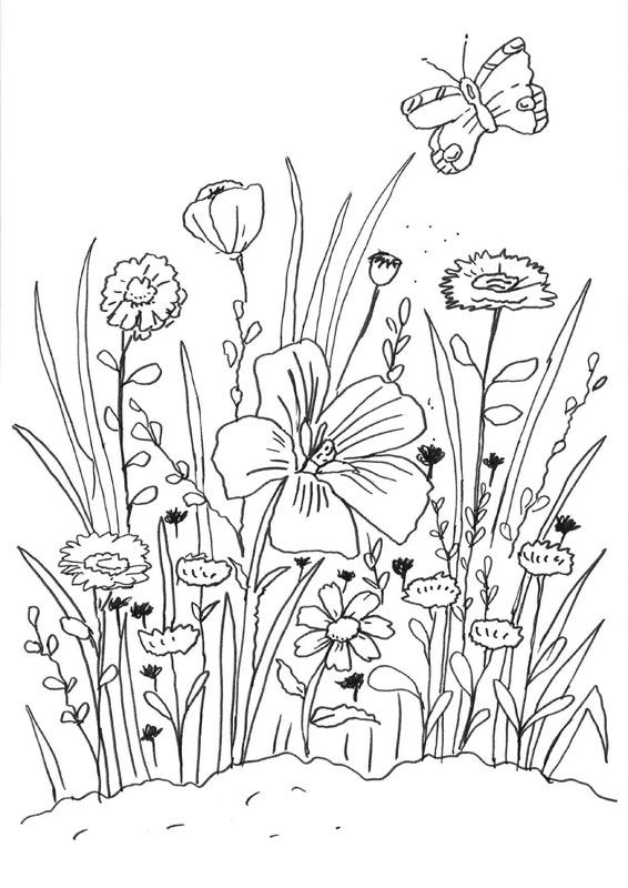 Coloriage À Imprimer : Fleurs Et Papillon tout Coloriage De Papillon A Imprimer Gratuit