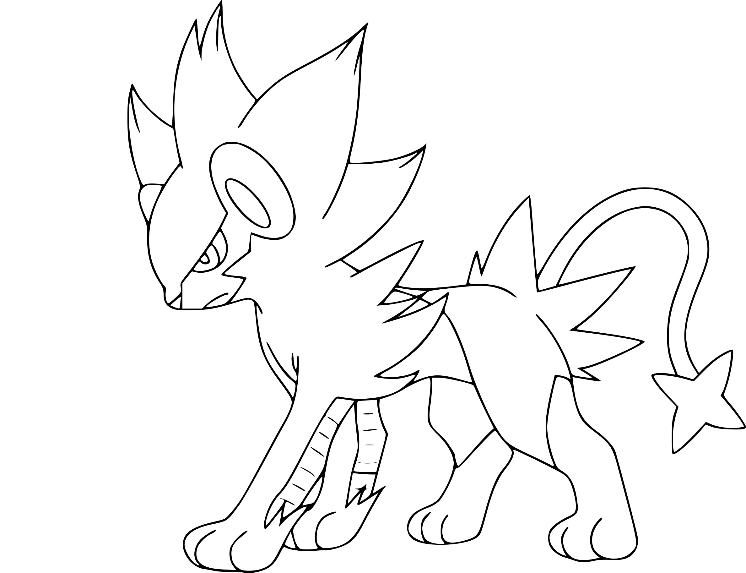 coloring pages luxray pokemon