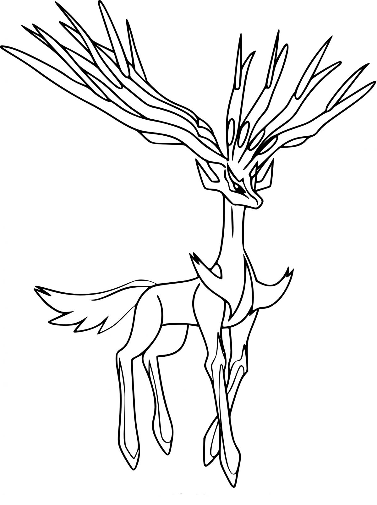 Coloriage Pokemon Xerneas Et Yveltal  Imprimer Et Obtenir intérieur