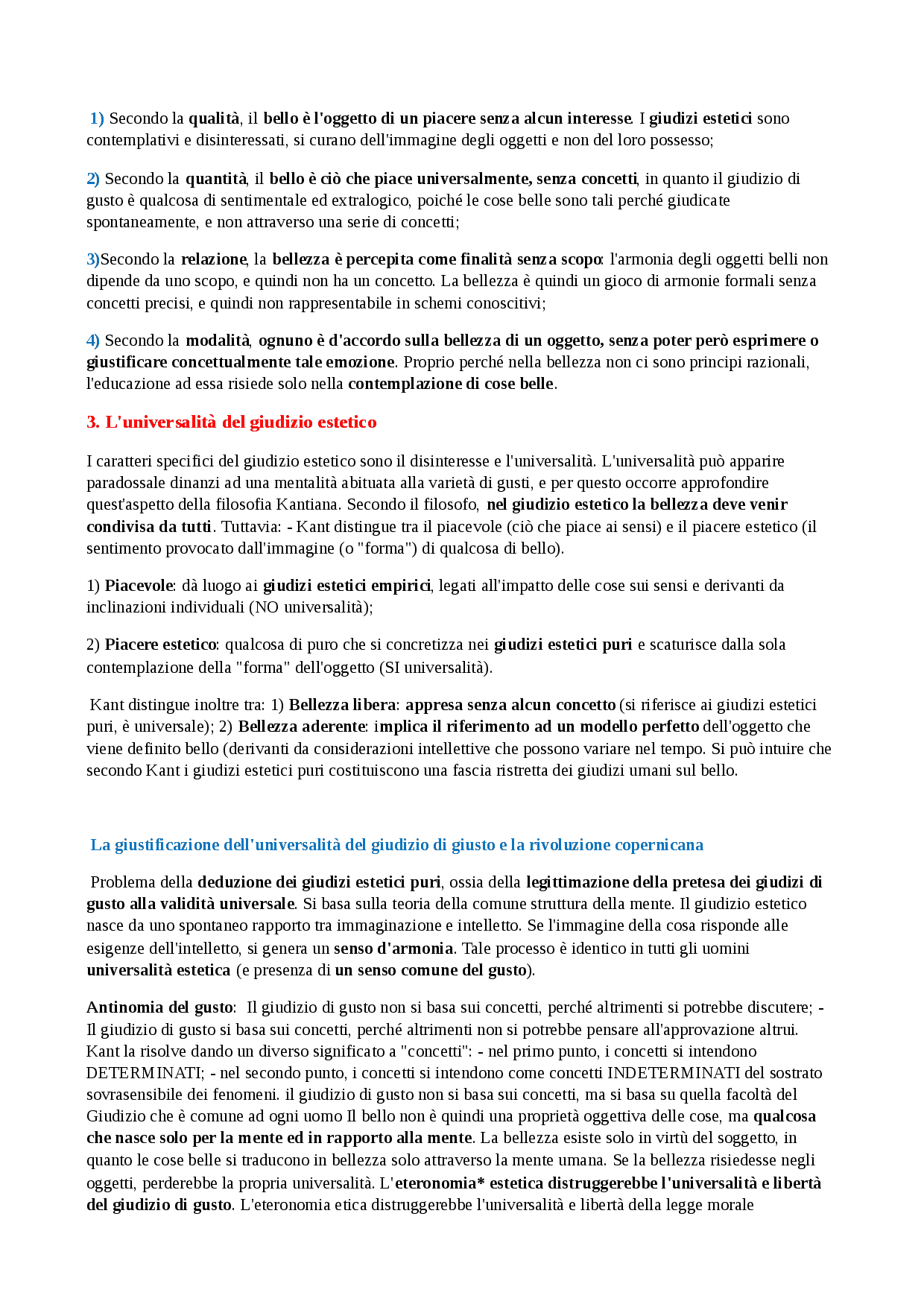 Critica Del Giudizio - Docsity dedans Docsity